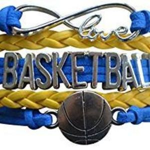 Girls Basketball Bracelet - Blue & Yellow